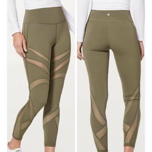 Olive green full length high rise lulus